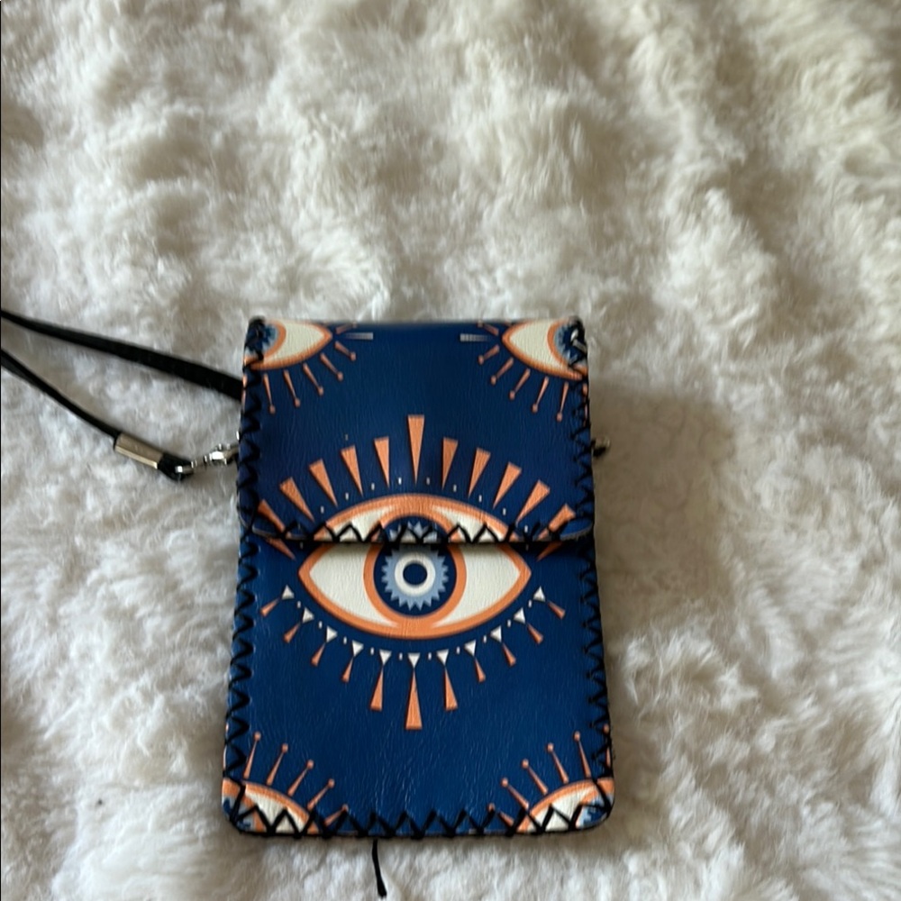 Blue Eye Pattern Crossbody Bag